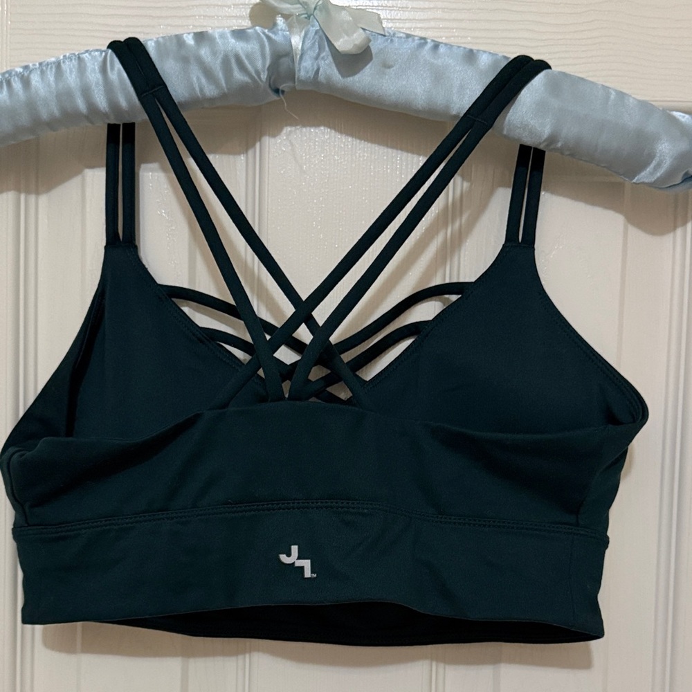 JoyLab FORREST GREEN Crisscross Sports Bra; Size Medium; Comfortable Support